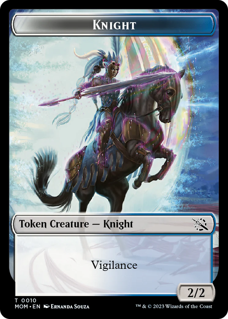 Assassin // Knight (10) Double-Sided Token [March of the Machine Commander Tokens] - Image 2
