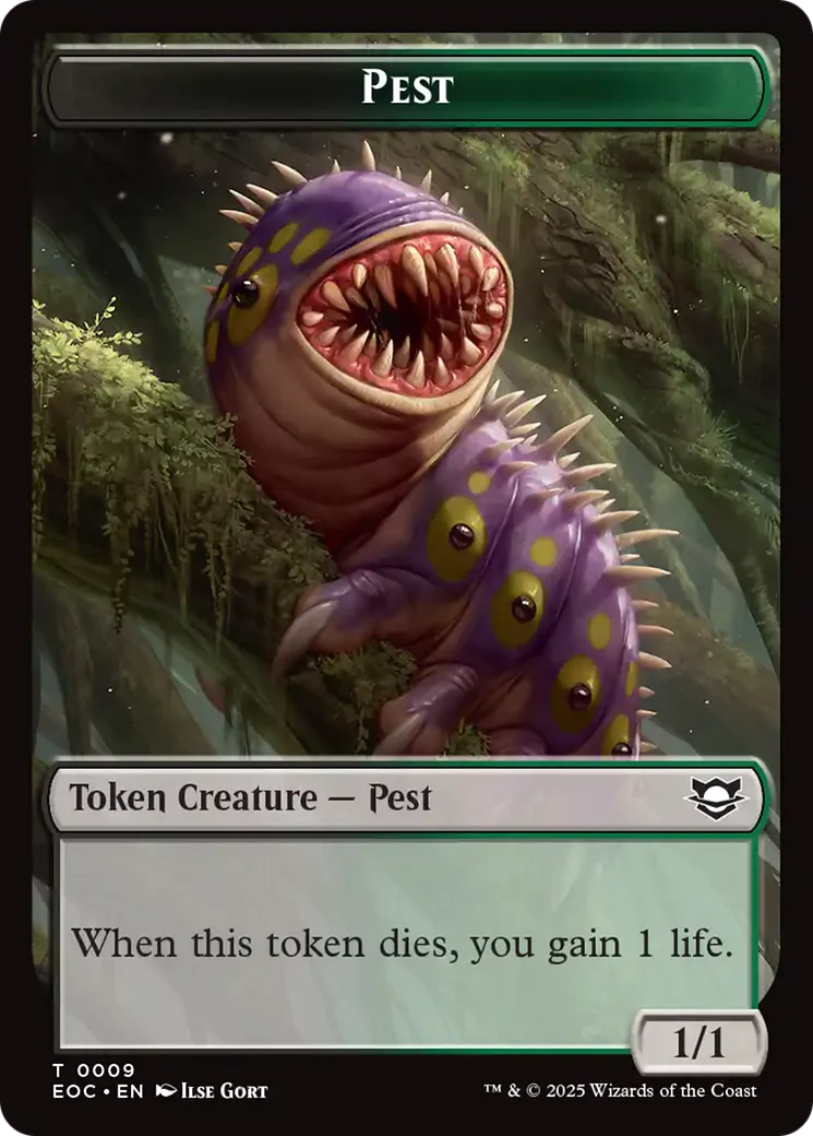 Beast (0006) // Pest Double-Sided Token [Edge of Eternities Commander Tokens] - Image 2