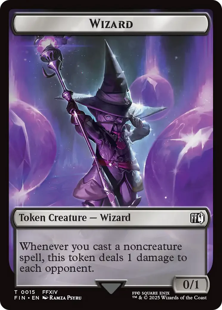 Bird (0017) // Wizard (0015) Double-Sided Token [FINAL FANTASY Tokens] - Image 2