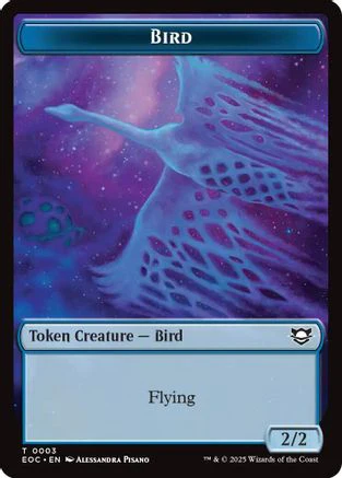 Bird // Golem (0012) Double-Sided Token [Edge of Eternities Commander Tokens] - Image 5