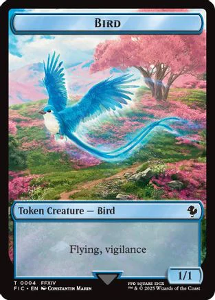 Bird // Hero (0005) Double Sided Token [FINAL FANTASY Commander Tokens] - Image 4