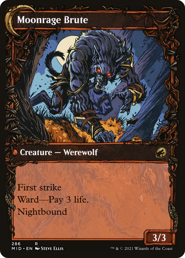 Brutal Cathar (Showcase) (MID-286) - Innistrad: Midnight Hunt: (Showcase, Double Faced Transform) Foil - Image 2