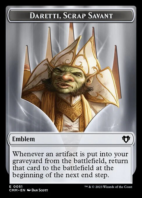 City's Blessing // Emblem - Daretti, Scrap Savant Double-Sided Token [Commander Masters Tokens] - Image 2