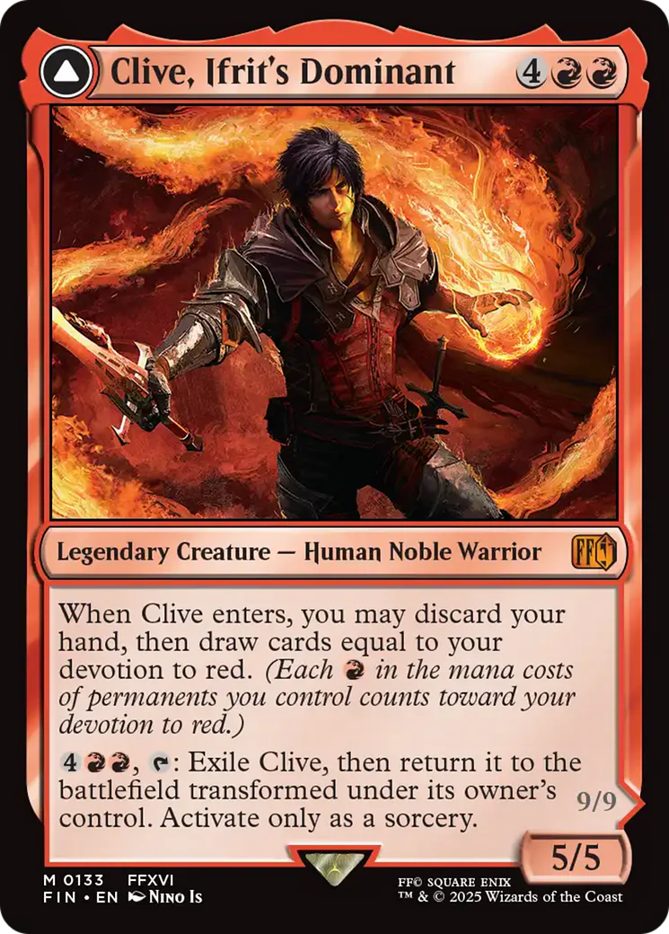 Clive, Ifrit's Dominant // Ifrit, Warden of Inferno (FIN-133) - FINAL FANTASY: (enchantment) - Image 3