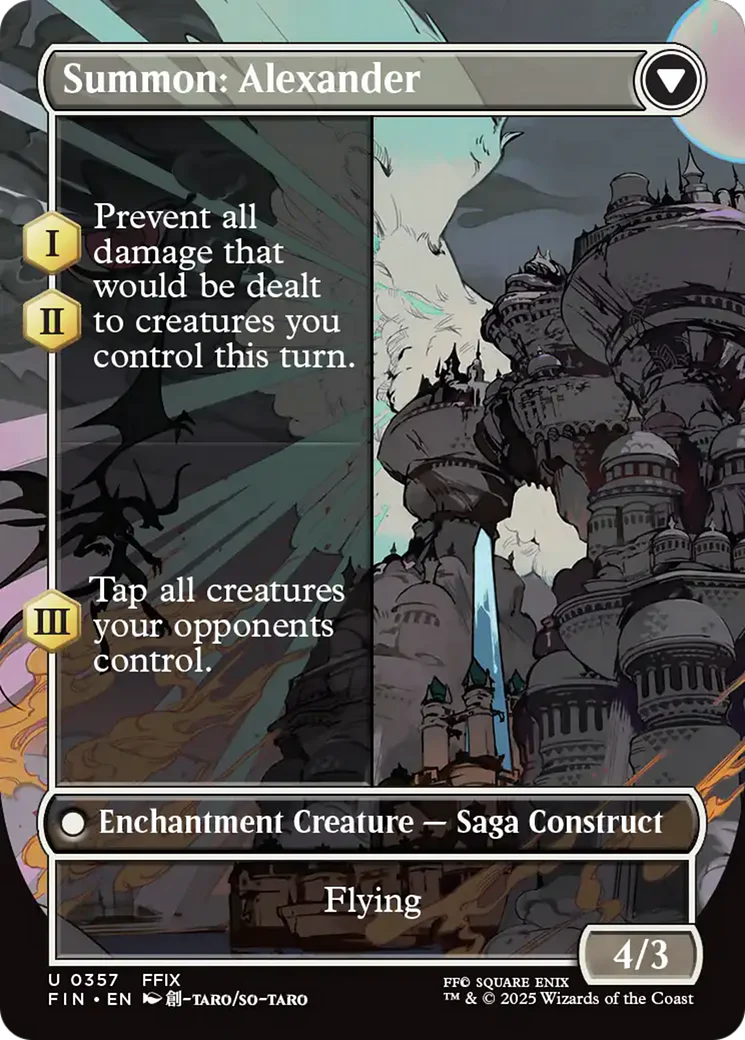 Crystal Fragments // Summon: Alexander (FIN-357) - FINAL FANTASY: (enchantment) (Borderless) Foil - Image 2