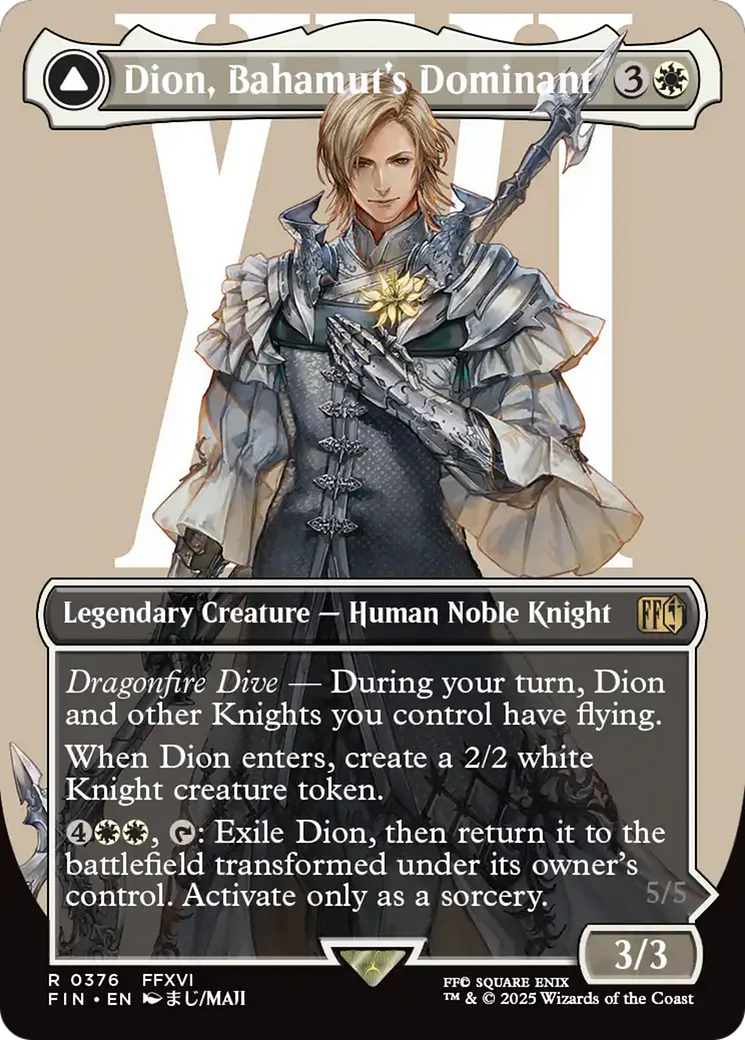 Dion, Bahamut's Dominant // Bahamut, Warden of Light (Borderless) [FINAL FANTASY] - Image 3