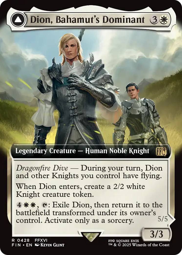 Dion, Bahamut's Dominant // Bahamut, Warden of Light (Extended Art) [FINAL FANTASY] - Image 3