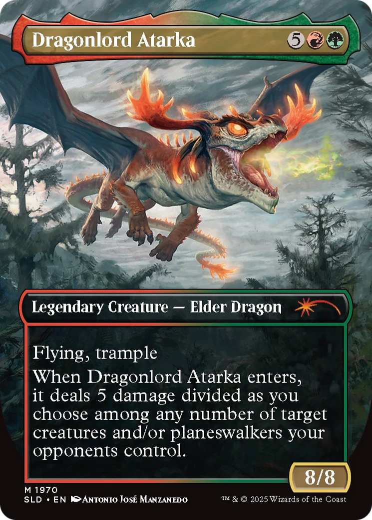 Dragonlord Atarka // Dragonlord Atarka (SLD-1970) - Secret Lair Drop (Borderless) Foil - Image 2