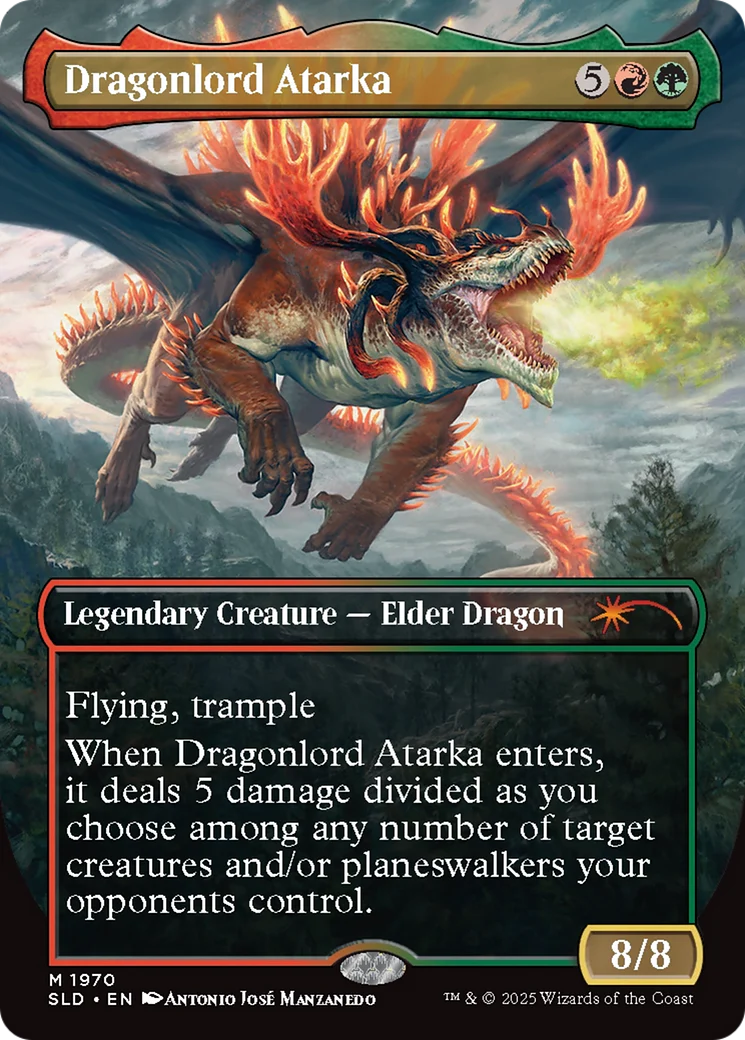 Dragonlord Atarka // Dragonlord Atarka (SLD-1970) - Secret Lair Drop (Borderless) Foil - Image 3
