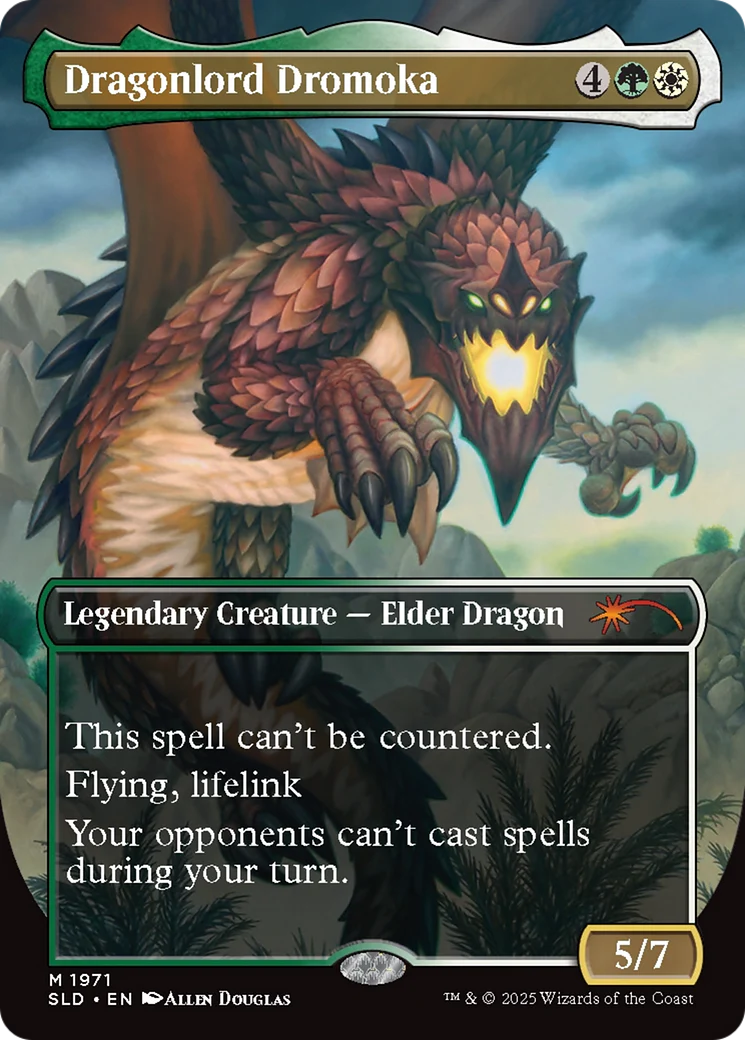 Dragonlord Dromoka // Dragonlord Dromoka (SLD-1971) - Secret Lair Drop (Borderless) Foil - Image 3