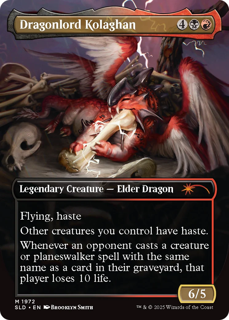 Dragonlord Kolaghan // Dragonlord Kolaghan (SLD-1972) - Secret Lair Drop (Borderless) Foil - Image 2