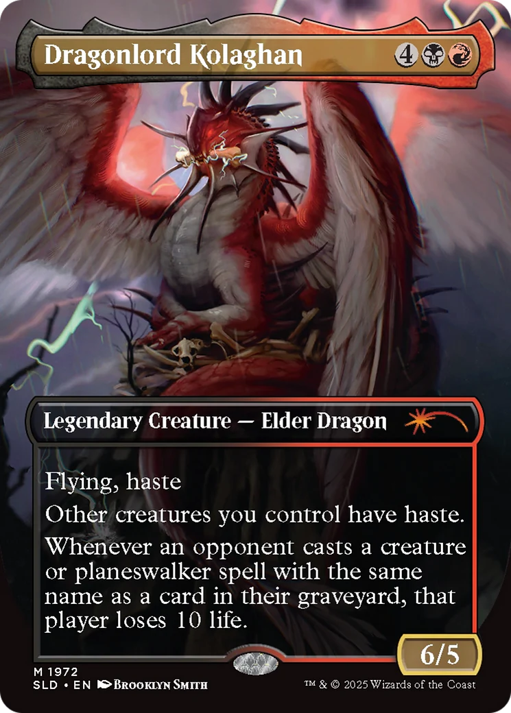 Dragonlord Kolaghan // Dragonlord Kolaghan (SLD-1972) - Secret Lair Drop (Borderless) Foil - Image 3