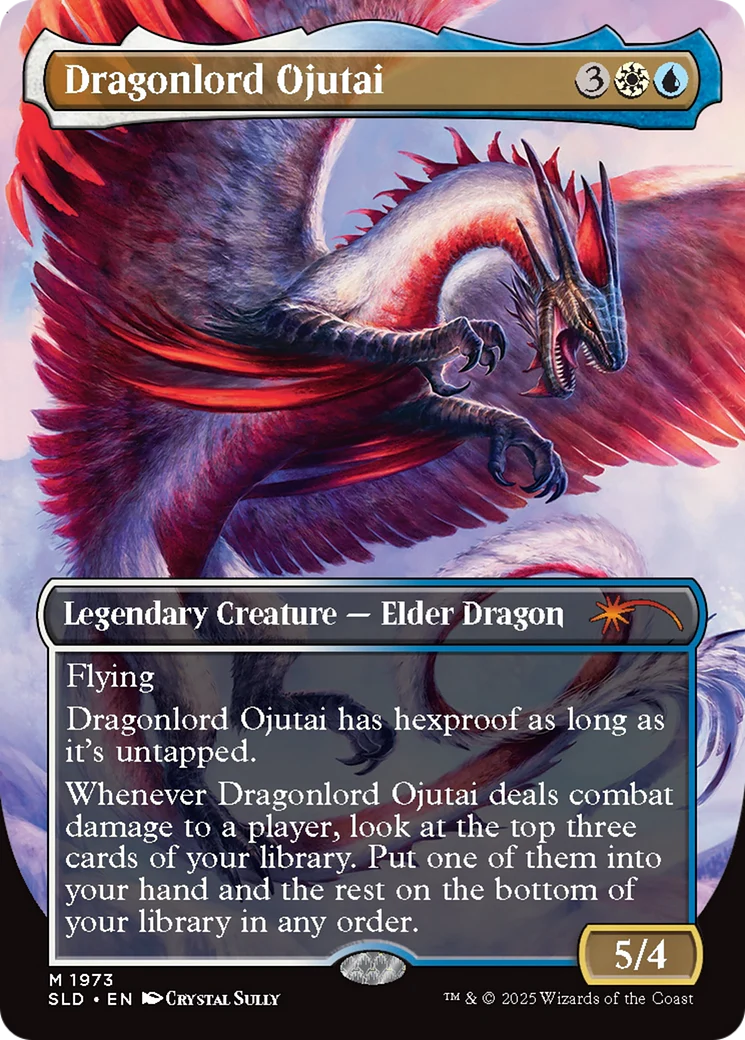 Dragonlord Ojutai // Dragonlord Ojutai (SLD-1973) - Secret Lair Drop (Borderless) Foil - Image 3