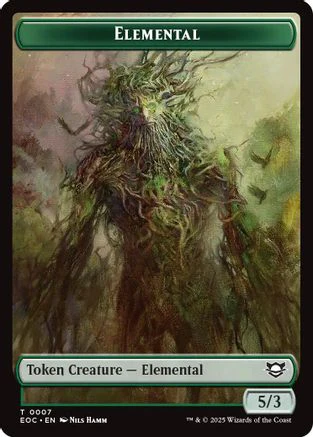 Elemental (0007) // Golem (0014) Double-Sided Token [Edge of Eternities Commander Tokens] - Image 3