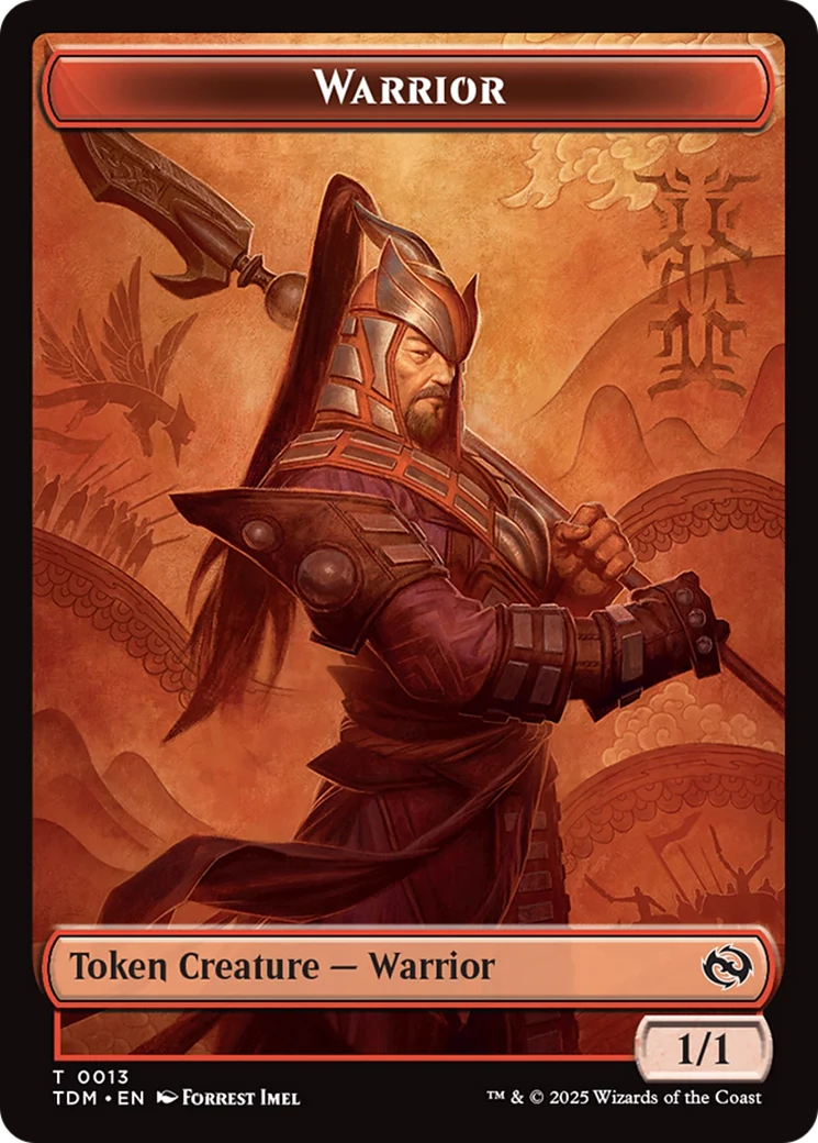 Elemental (0017) // Warrior Double-Sided Token [Tarkir: Dragonstorm Commander Tokens] - Image 2