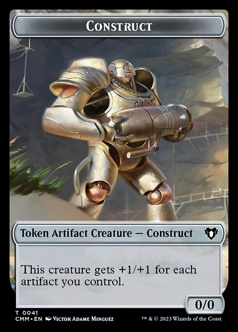 Elemental (0024) // Construct (0041) Double-Sided Token [Commander Masters Tokens] - Image 2