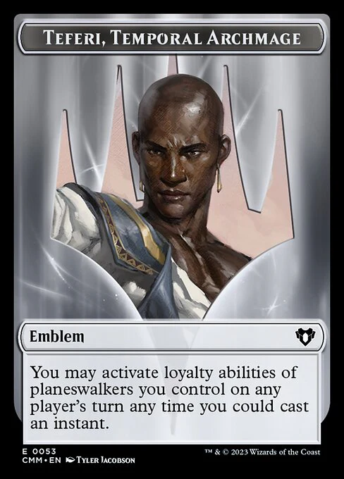 Elemental (0024) // Emblem - Teferi, Temporal Archmage Double-Sided Token [Commander Masters Tokens] - Image 2