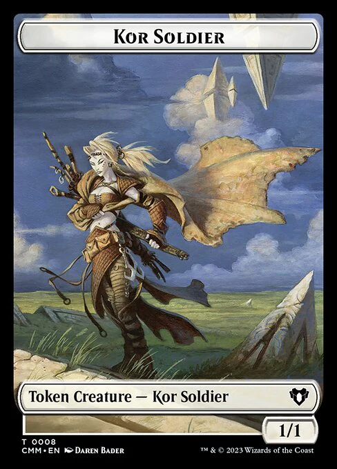 Elemental (0024) // Kor Soldier Double-Sided Token [Commander Masters Tokens] - Image 2