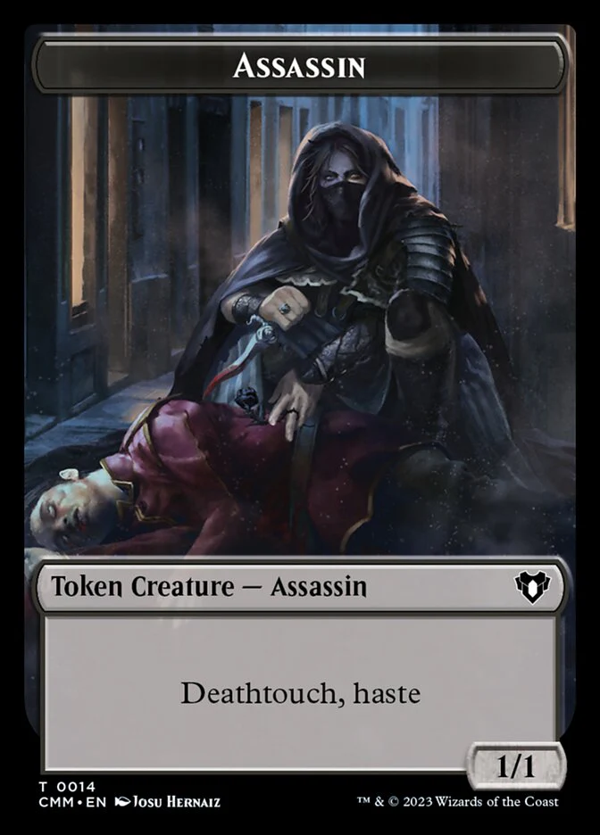 Elemental (0026) // Assassin Double-Sided Token [Commander Masters Tokens] - Image 2