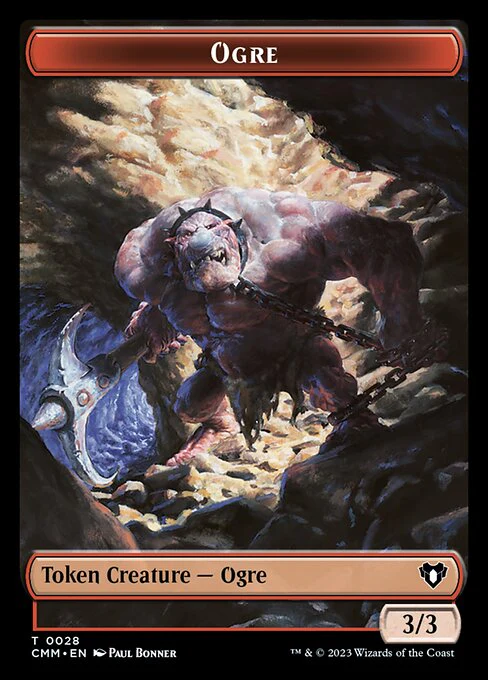 Elemental (0026) // Ogre Double-Sided Token [Commander Masters Tokens] - Image 2