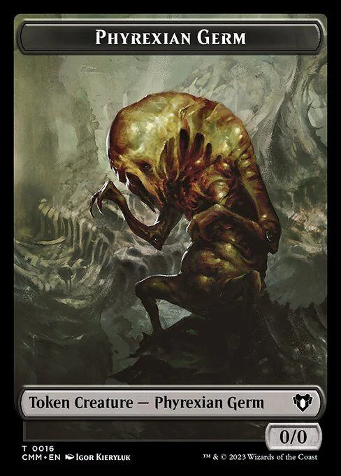 Elemental (0026) // Phyrexian Germ Double-Sided Token [Commander Masters Tokens] - Image 2