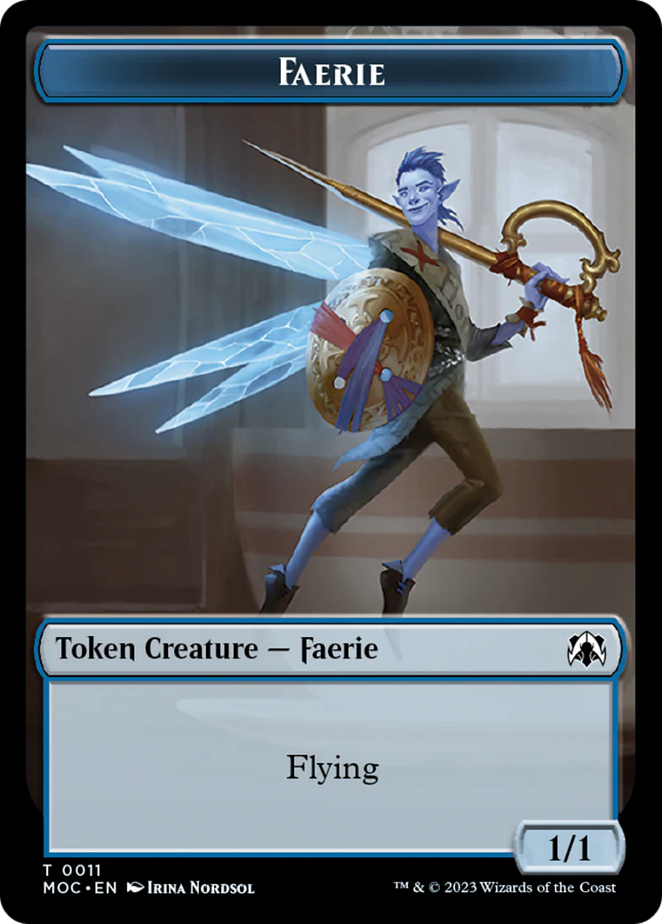 Elemental (22) // Faerie Double-Sided Token [March of the Machine Commander Tokens] - Image 2