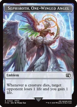 Emblem - Sephiroth, One-Winged Angel // Robot Warrior Double-Sided Token [FINAL FANTASY Tokens] - Image 5