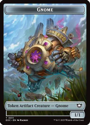 Gnome // Golem (0014) Double-Sided Token [Edge of Eternities Commander Tokens] - Image 4
