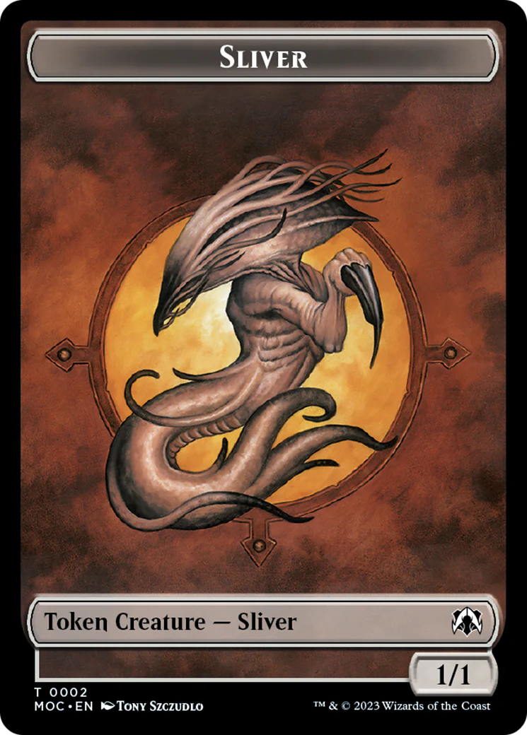 Goblin // Sliver Double-Sided Token [March of the Machine Commander Tokens] - Image 2