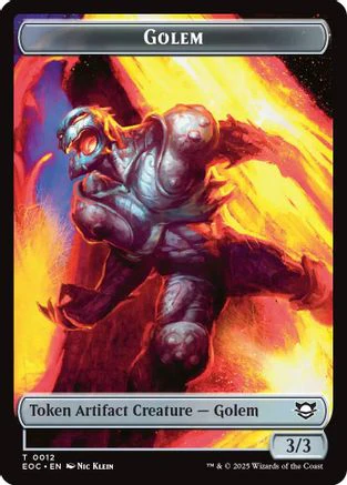 Golem (0012) // Golem (0014) Double-Sided Token [Edge of Eternities Commander Tokens] - Image 4