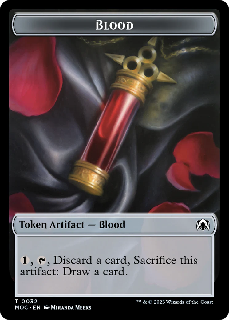 Golem // Blood Double-Sided Token [March of the Machine Commander Tokens] - Image 2
