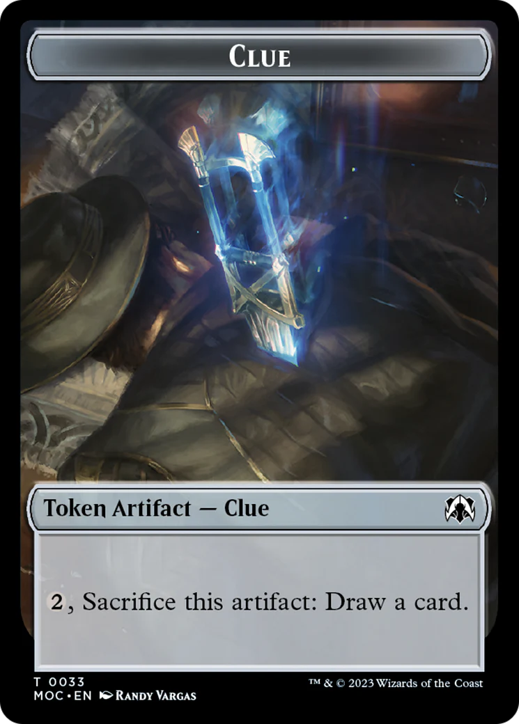 Golem // Clue Double-Sided Token [March of the Machine Commander Tokens] - Image 2