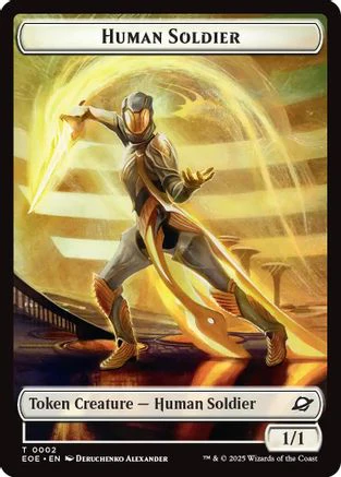Human Soldier // Lander (0008) Double-Sided Token [Edge of Eternities Tokens] - Image 3