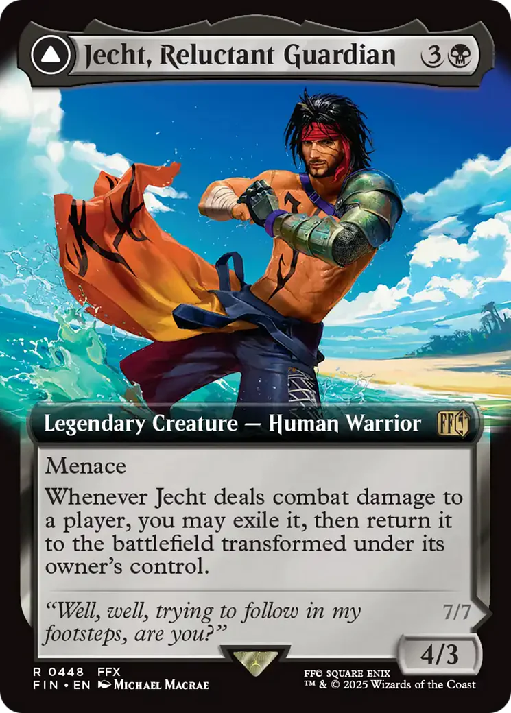 Jecht, Reluctant Guardian // Braska's Final Aeon (FIN-448) - FINAL FANTASY: (enchantment, Extended Art) Foil - Image 3