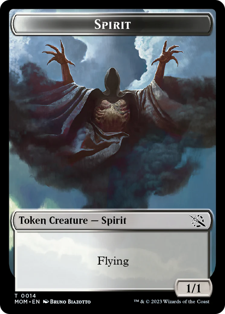 Knight (7) // Spirit (14) Double-Sided Token [March of the Machine Commander Tokens] - Image 2