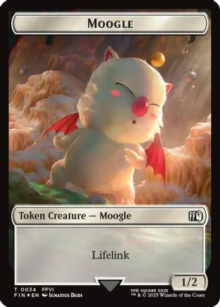 Moogle // Zombie Double-Sided Token (Surge Foil) [FINAL FANTASY Commander Tokens] - Image 3