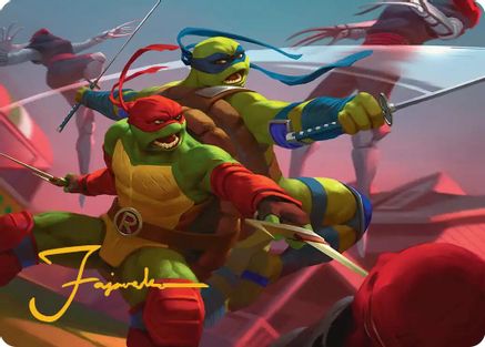 Raph & Leo, Sibling Rivals Art Card (ASTMT-016) - Art Series: Teenage Mutant Ninja Turtles - Image 2