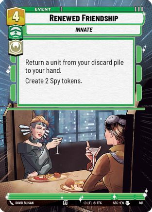 Renewed Friendship (Hyperspace Foil) (861) - Secrets of Power Foil