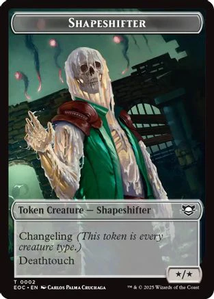 Shapeshifter // Golem (0013) Double-Sided Token [Edge of Eternities Commander Tokens] - Image 4