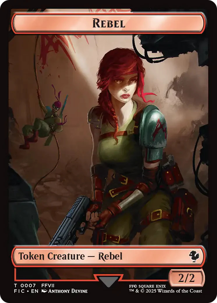 Soldier // Rebel Double-Sided Token (Surge Foil) [FINAL FANTASY Commander Tokens] - Image 2