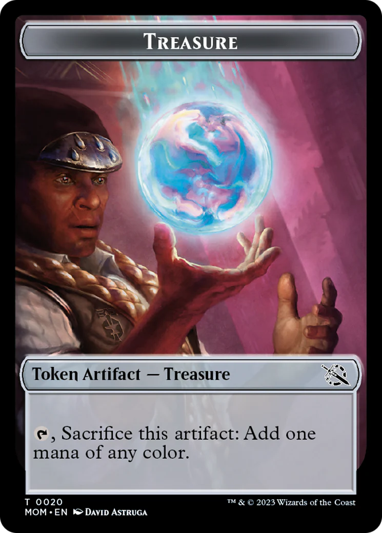 Spirit (9) // Treasure Double-Sided Token [March of the Machine Commander Tokens] - Image 2
