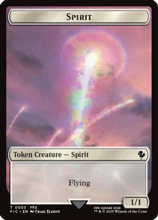Spirit // Hero (0002) Double-Sided Token [FINAL FANTASY Commander Tokens] - Image 3