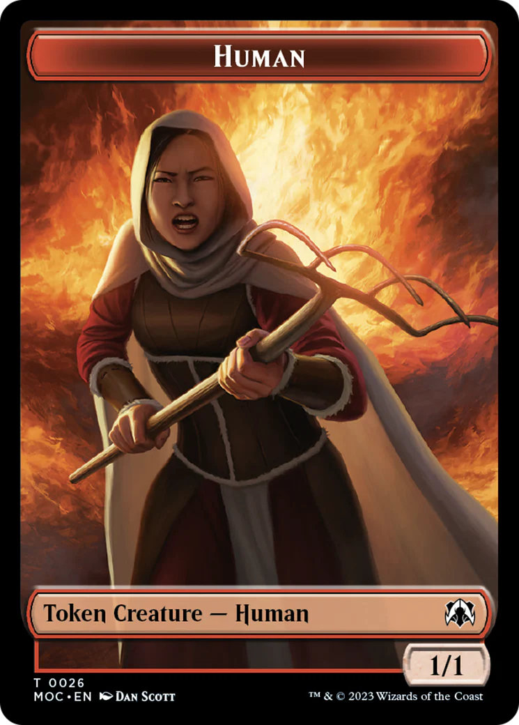 Tentacle // Human (26) Double-Sided Token [March of the Machine Commander Tokens] - Image 2