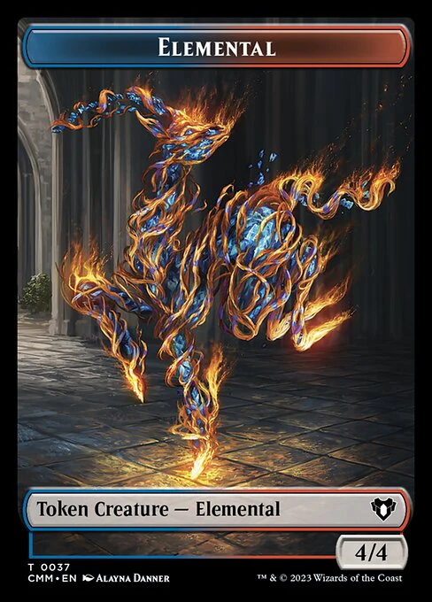 The Monarch // Elemental (0037) Double-Sided Token [Commander Masters Tokens] - Image 2