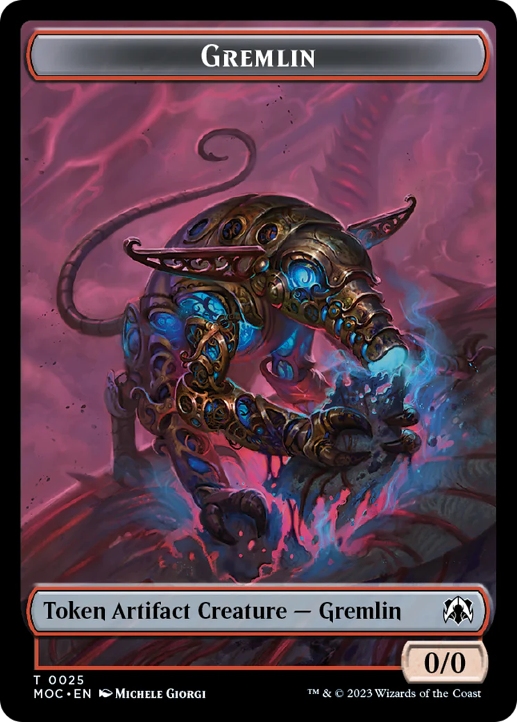 Treasure // Gremlin Double-Sided Token [March of the Machine Commander Tokens] - Image 2